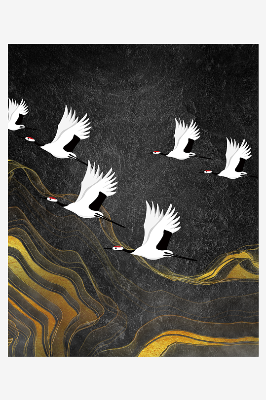 中式意境风景画装饰画-众图网