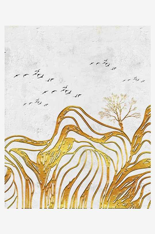 中式意境风景画装饰画-众图网