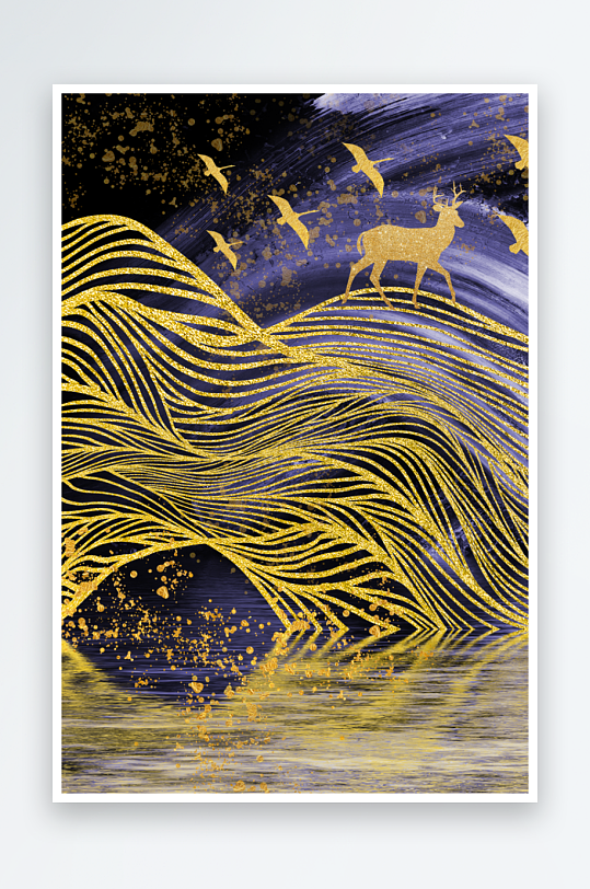 中式风景画装饰画挂画-众图网