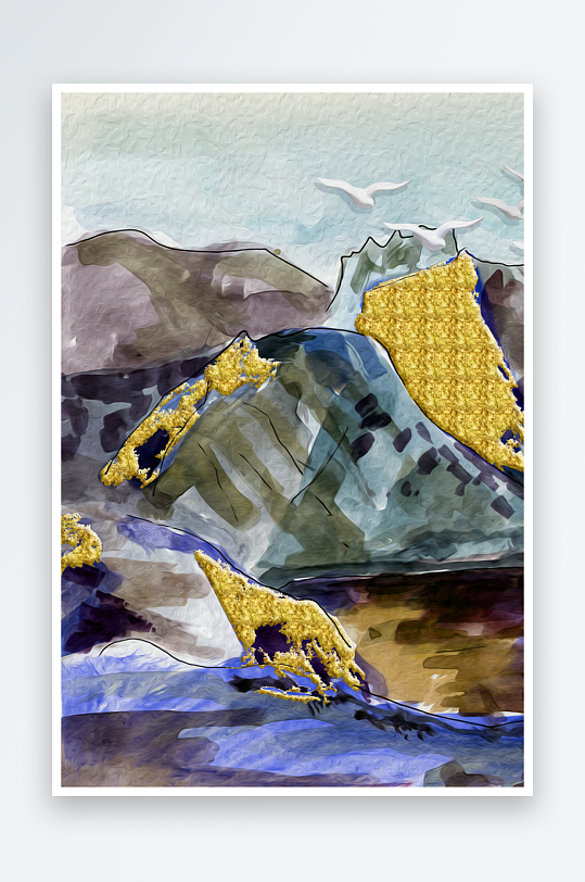 中式风景画装饰画挂画-众图网