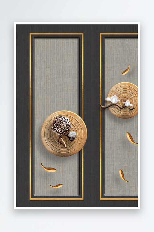 中式风景画装饰画挂画-众图网