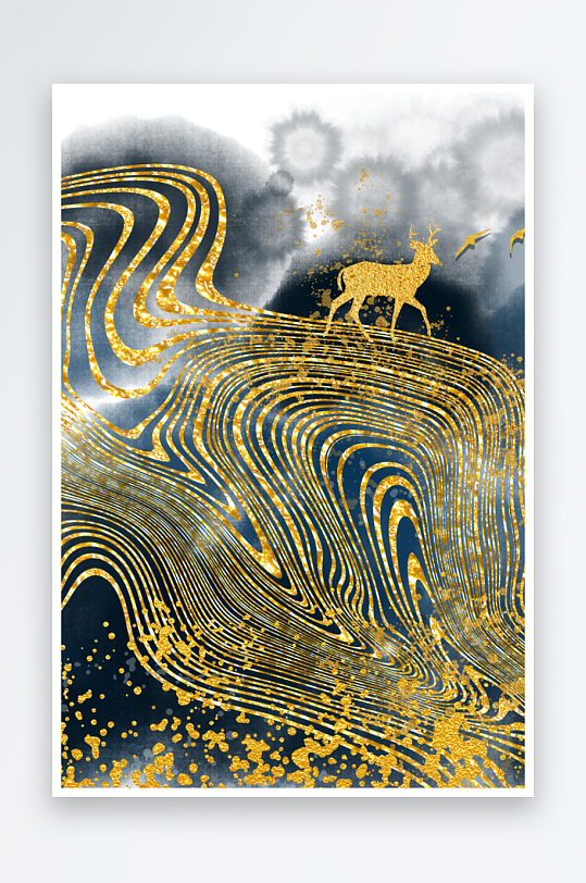 中式风景画装饰画挂画-众图网