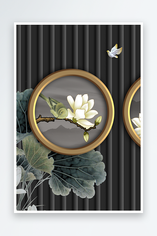 中式风景画装饰画挂画-众图网