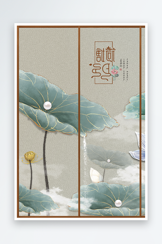 中式风景画艺术装饰画-众图网