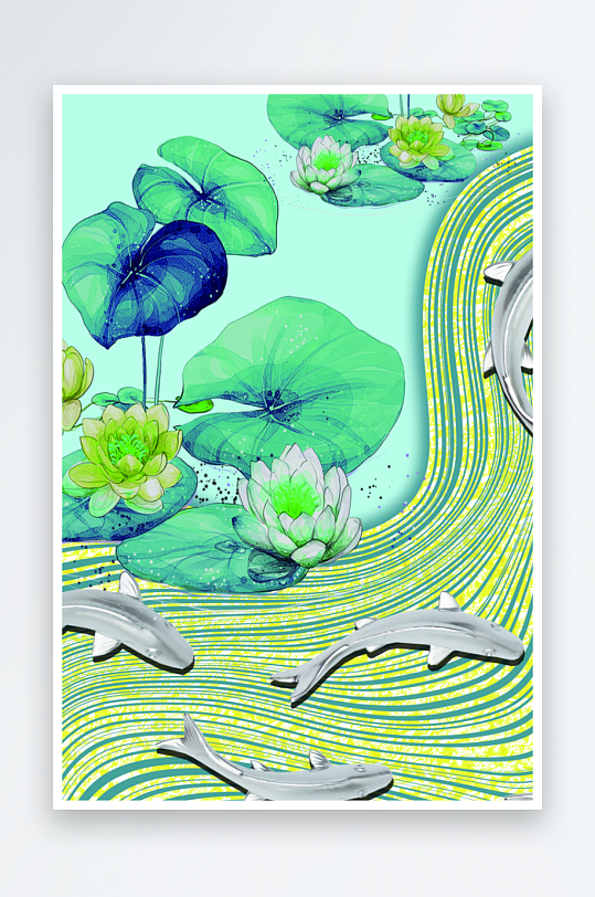 中式风景画艺术装饰画-众图网