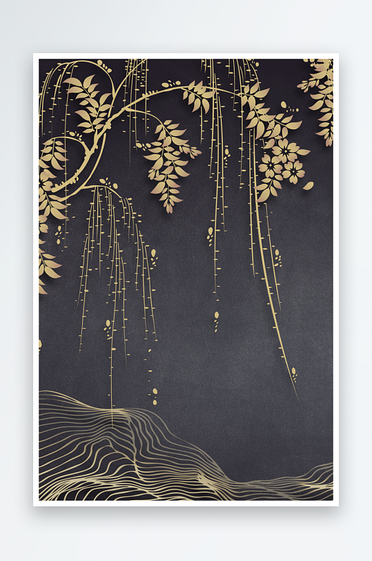 中式风景画艺术装饰画-众图网