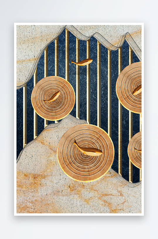 中式风景画艺术装饰画-众图网