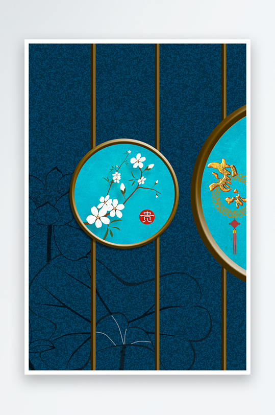 中式风景画艺术装饰画-众图网