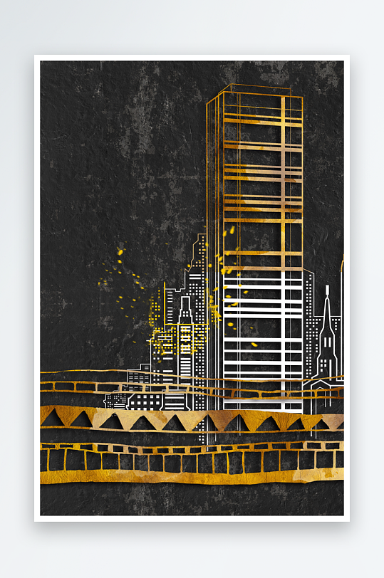 中式风景画艺术装饰画-众图网