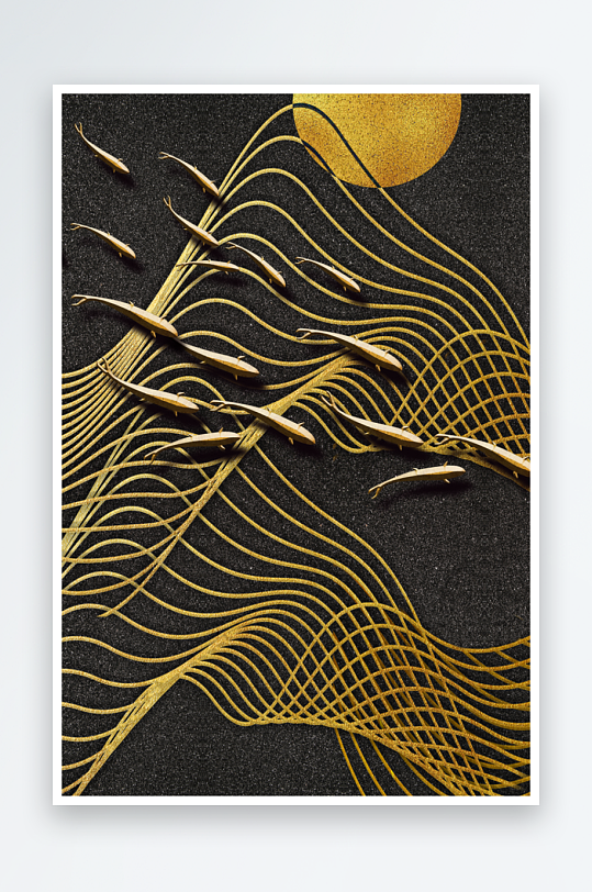 中式意境风景画装饰画-众图网