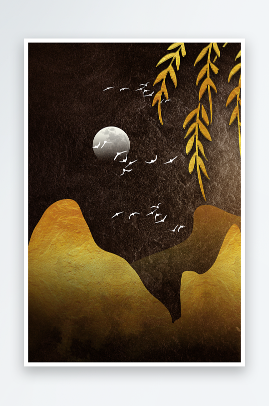 中式意境风景画装饰画-众图网