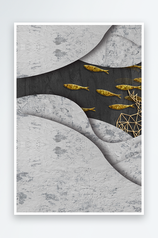 中式意境风景画装饰画-众图网