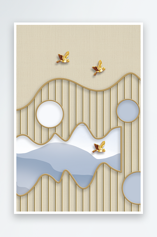 中式意境风景画装饰画-众图网