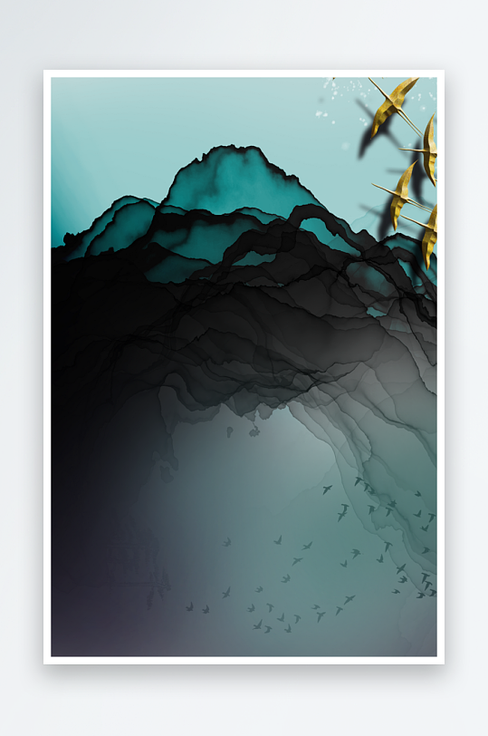 中式意境风景画装饰画-众图网