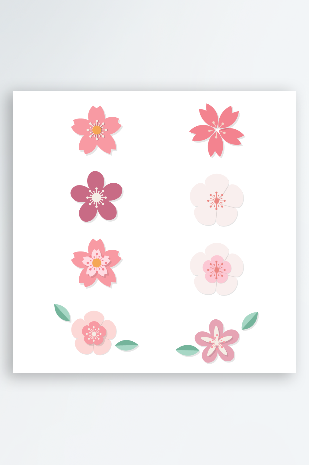 桃花梅花素材梅花元素素材