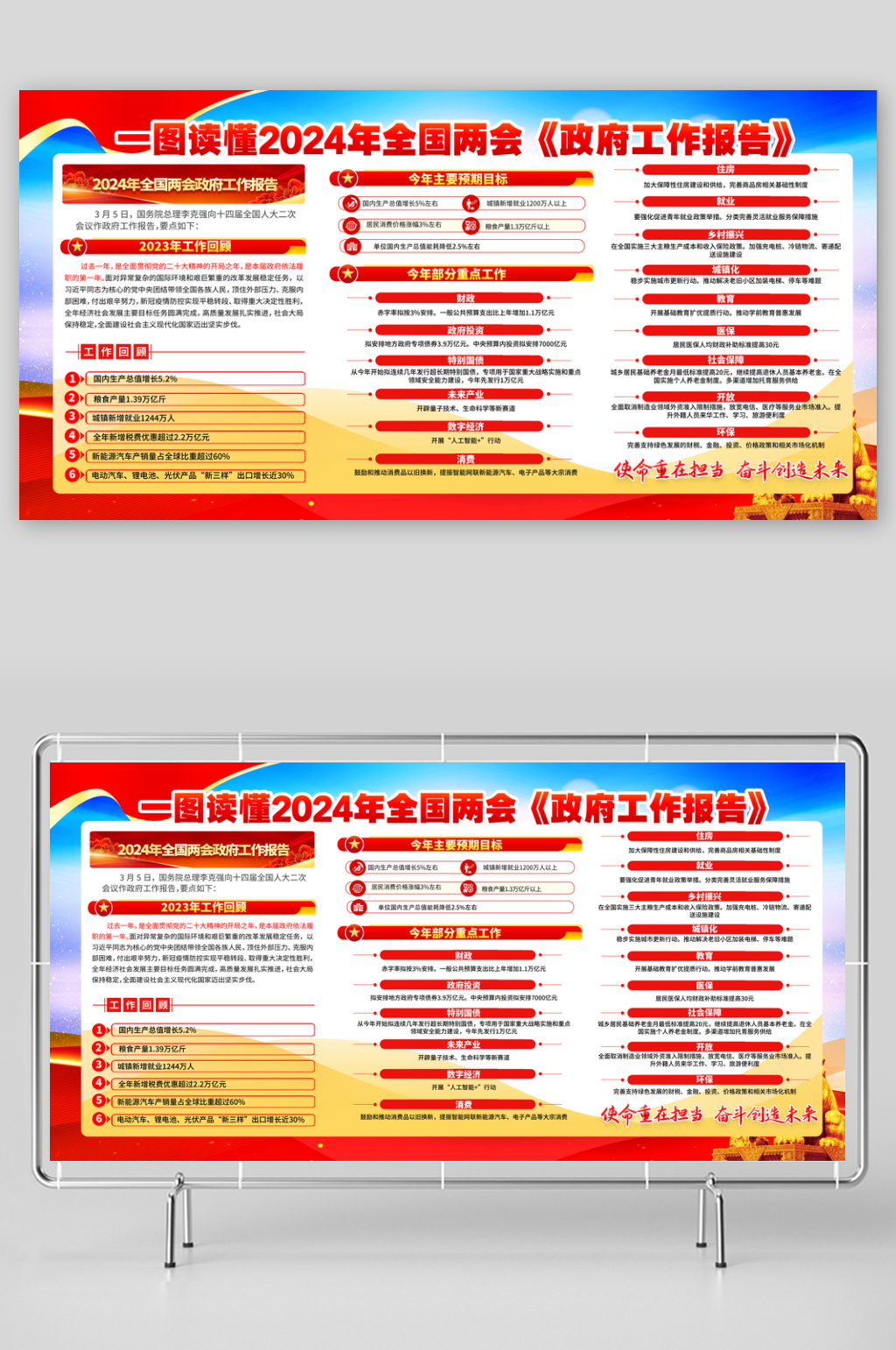党建两会展板宣传栏设计素材