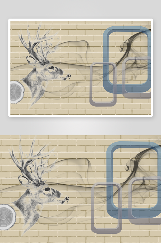 3D立体艺术背景墙-众图网