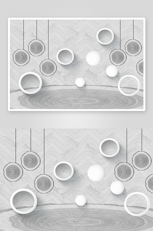 3D立体艺术背景墙-众图网