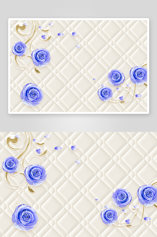 3d花卉花朵立体背景墙-众图网