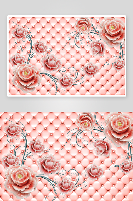 花卉花朵立体背景墙-众图网