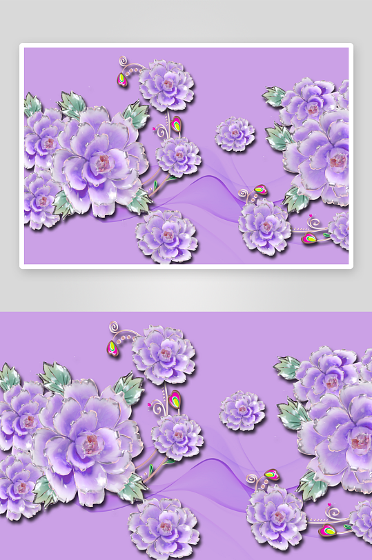 花卉花朵立体背景墙-众图网