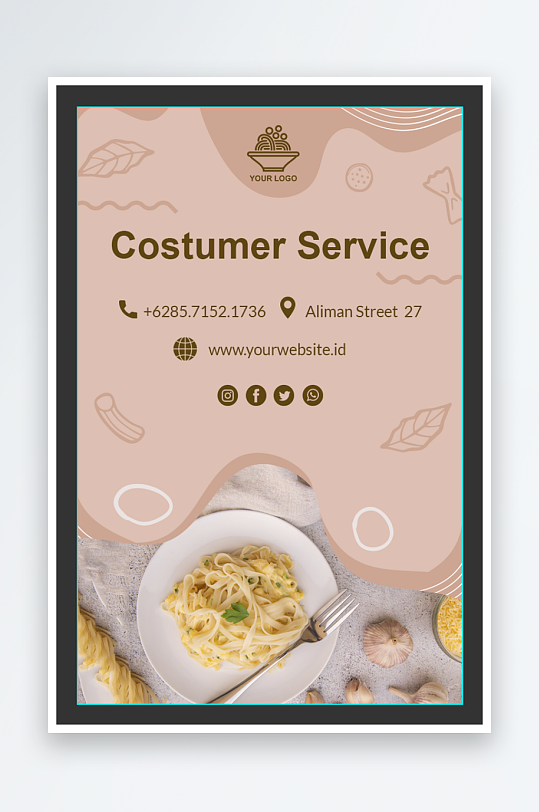 餐饮美食宣传单页模板素材-众图网