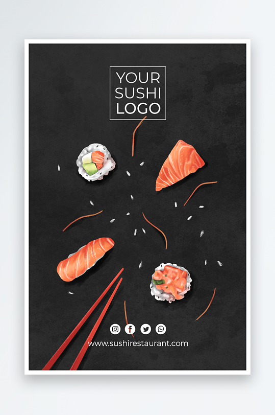 餐饮美食宣传单页模板-众图网