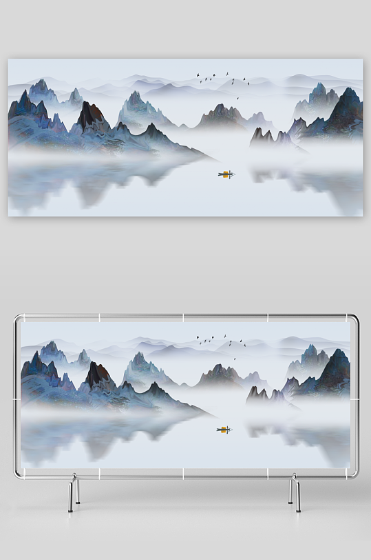 中国风山水装饰画-众图网