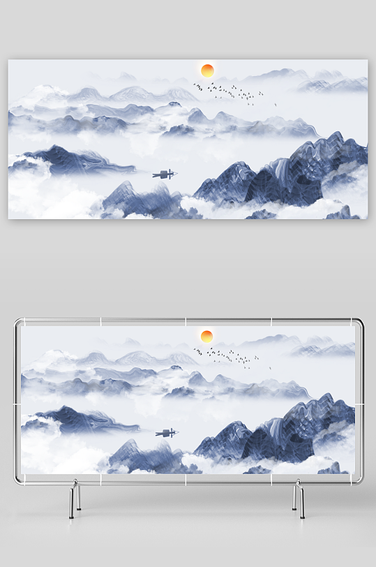 中国风山水装饰画-众图网