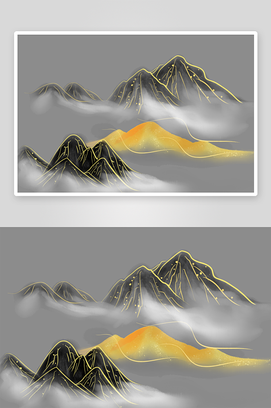 中国风山水装饰画-众图网