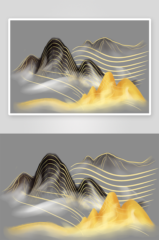 中国风山水装饰画-众图网