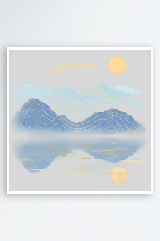 中国风山水装饰画-众图网