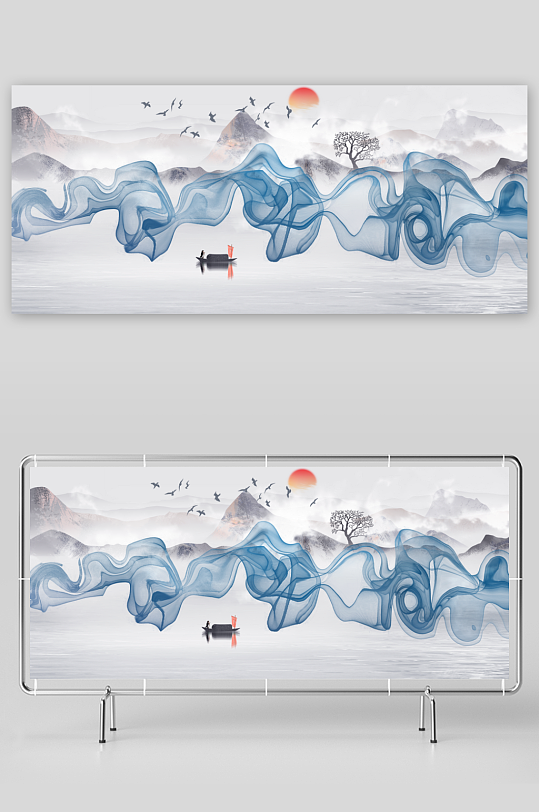 中国风山水装饰画-众图网