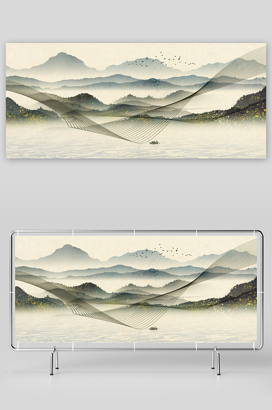 中国风山水装饰画-众图网