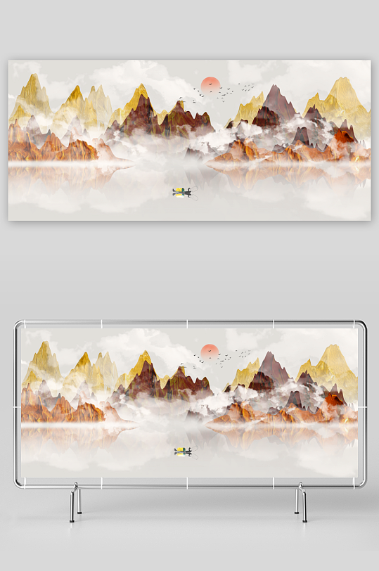 中国风山水装饰画-众图网