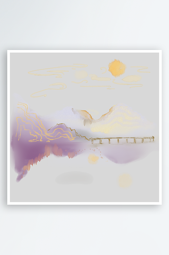 中国风山水装饰画-众图网