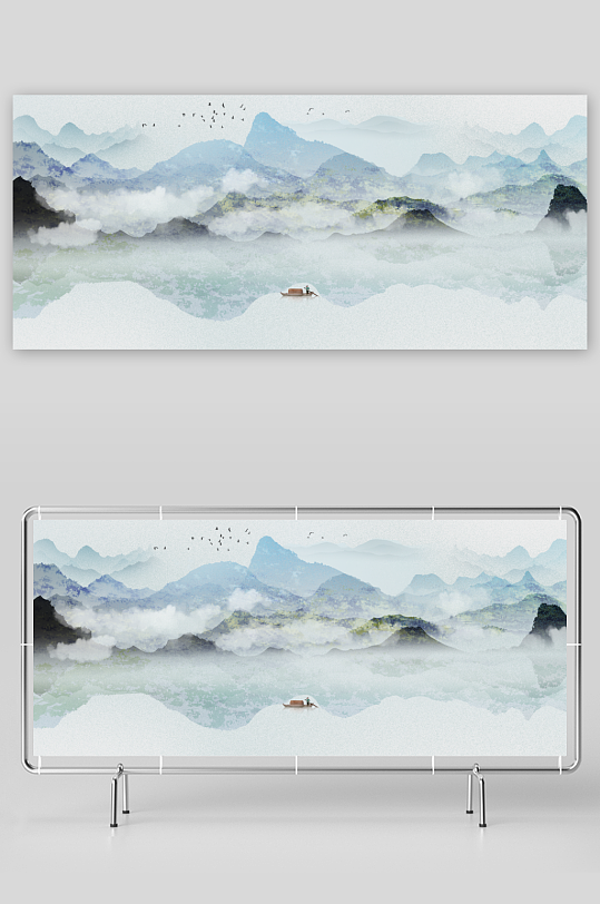 中国风山水装饰画-众图网