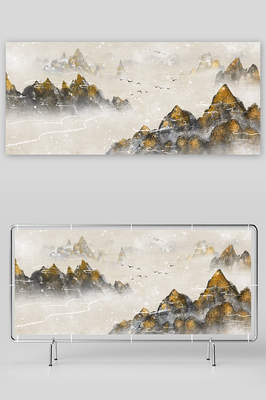 中国风山水装饰画-众图网