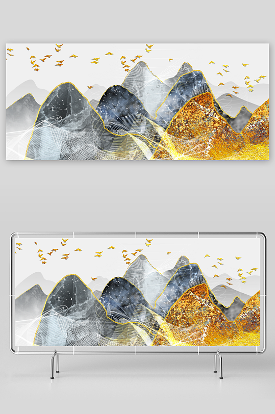 中国风山水装饰画-众图网