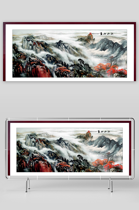 中国风山水装饰画-众图网