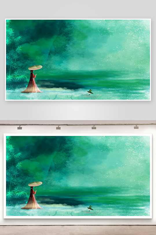 中国风山水装饰画-众图网