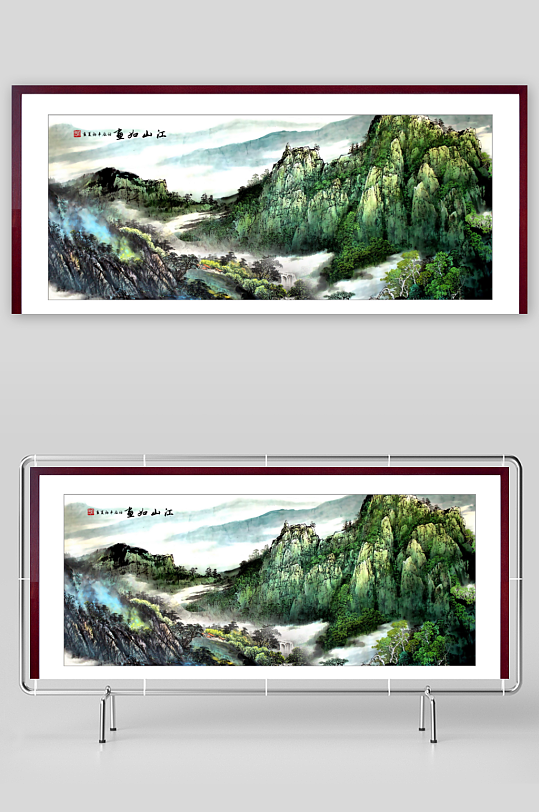 中国风山水装饰画-众图网