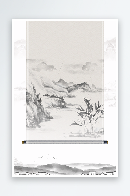 中国风山水装饰画-众图网