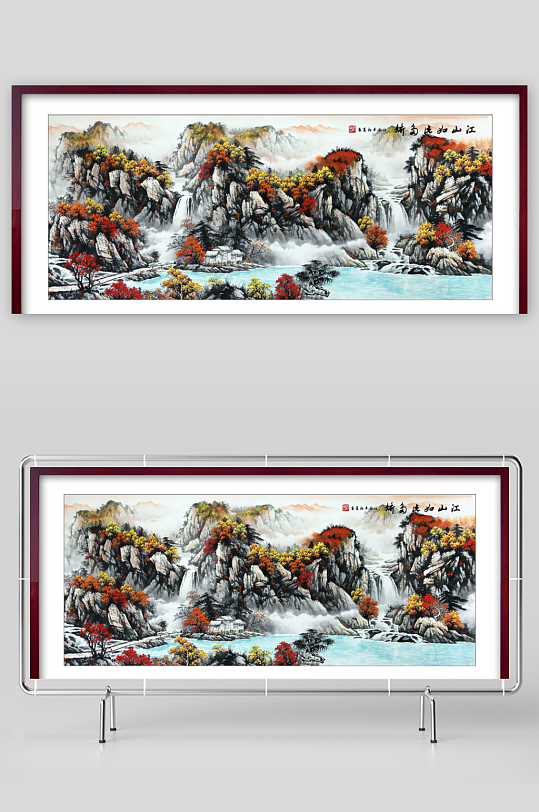 中国风山水装饰画-众图网