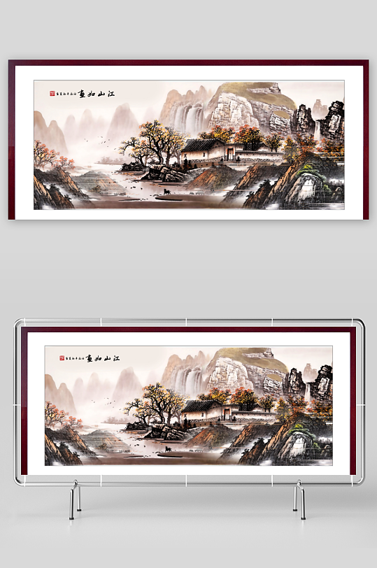 中国风山水装饰画-众图网