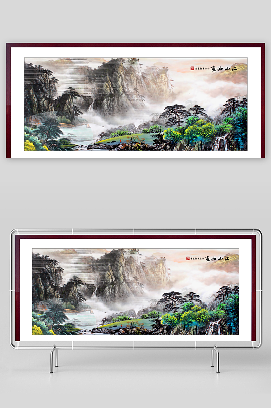 中国风山水装饰画-众图网
