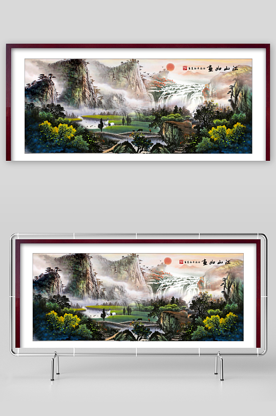 中国风山水装饰画-众图网