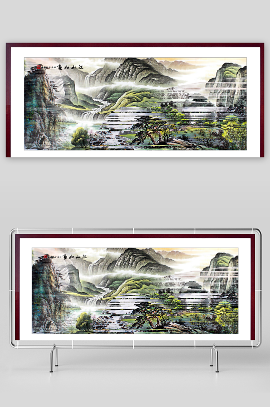 中国风山水装饰画-众图网