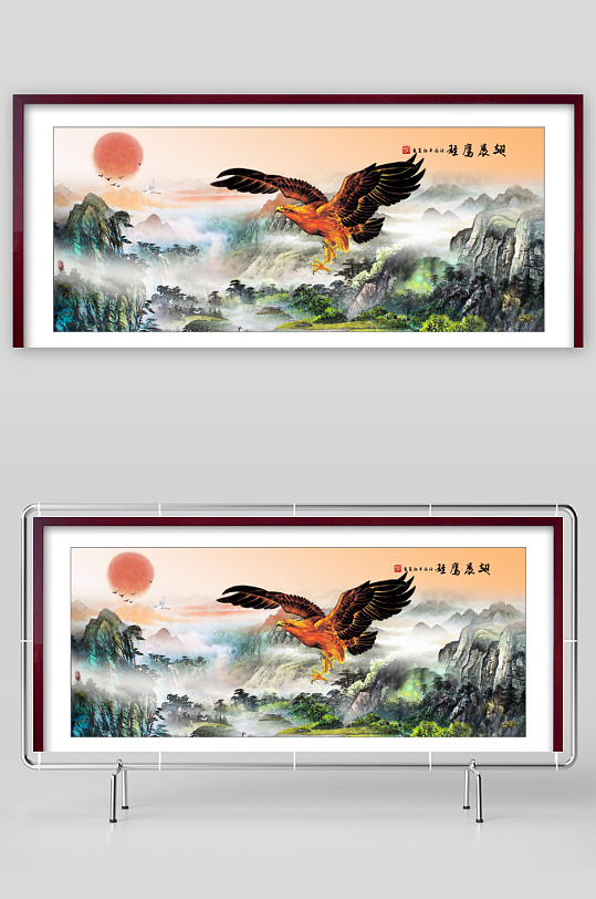 中国风山水装饰画-众图网