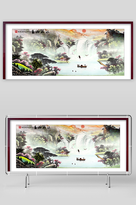 中国风山水装饰画-众图网